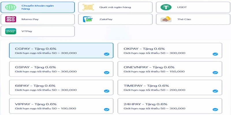 Hướng dẫn nạp tiền F8BET chi tiết